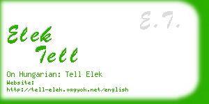 elek tell business card